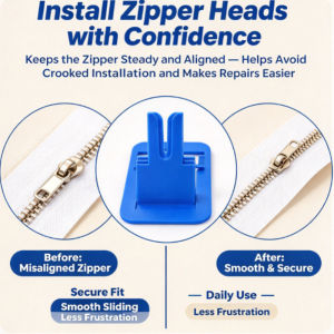 Zipper Slider Installation Tool Zipper Repair Kit Zipper Pull Replacement Easy Install Zipper Fixer Sewing Accessories Bag Jacket Luggage Repair Tool
