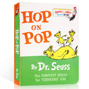 Hop on pop Dr. Seuss original English picture book paperboard Book hopping around Liao Caixings book list