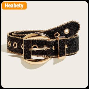 【2-3 ngày giao hàng】 Goth Punk Phụ Nữ Của Vành Đai Thời Trang Rhinestone Vành Đai Cô Gái Trang Trí Jeans Rộng Vành Đai Rock Người Đàn Ông Phụ Nữ Thời Trang Vành Đai