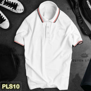 Áo thun POLO nam cổ bẻ 3 Sọc CVC vải cá sấu Poly Thái kháng khuẩn chống nhăn thoáng mát (Size S - 3XL) PL3S06