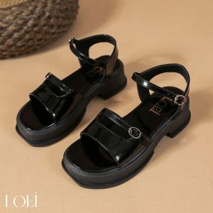 LOEI Mischa Sandal Platform Wanita Wedges Sepatu Hak Tahu Fashion Korean Style 0996