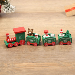 Wooden Christmas Train  Mini Train Decor for Christmas Party Christmas Train Ornament Gift