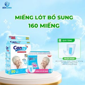 160 Miếng Lót Bổ Sung Canny dùng kèm Tã Quần Người Lớn siêu thấm siêu tiết kiệm