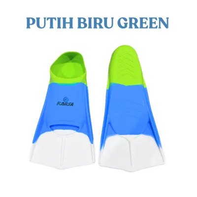 KANSA Professional Swimming Flippers Short Foot Poof Childrens Diving Gradient Colours Frog Shoes Training Diving Equipment
