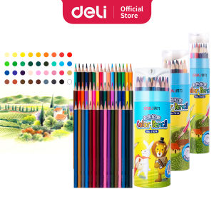 Pensil warna Deli Youku warna cerah Bahan luar kuat Bentuk pencil heksagonal 12/24/36/48 warna 7012 7014 7015 7074