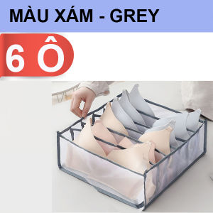 Túi Vải Đựng Đồ Lót Tất Vớ Chất Vải Lưới Bền Nhiều Ô Ngăn