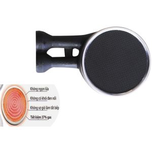 Điếu bếp gas hồng ngoại siêu tiết kiệm gas Điếu gang ĐÔI hồng ngoại Kích thước gốm 120mm có chế độ hâm-Nấu tiết kiệm gas