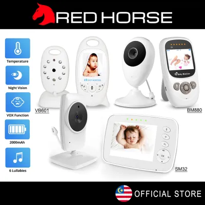 RED HORSE Wireless Baby Monitor VB601 BM880 SM32 Video Audio Baby Monitor Camera 2.4GHz Night Vision CCTV Camera Baby Cam