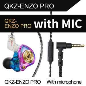 QKZ ENZO PRO In Ear Wired Headset Large Dynamic Drive Earphone With Microphone 3.5MM Gaming Earbuds DJ Music Headset