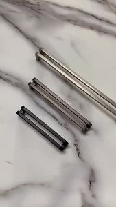 Zinc Alloy Cabinet Handles Solid Drawer Knobs Kitchen Cupboard Door Pulls Modern Furniture Hardware 96mm 128mm 192mm