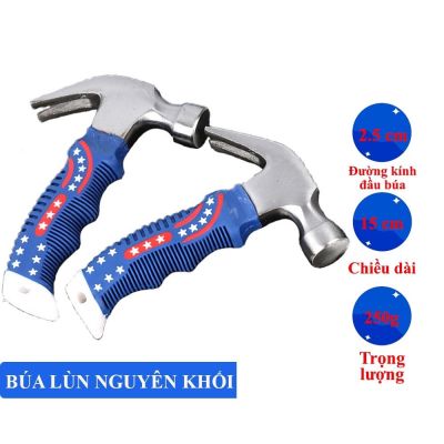 Búa Lùn Đóng Đinh Nhổ Đinh Nguyên Khối Cao Cấp Tiện Dụng (250g) Thép Mỹ
