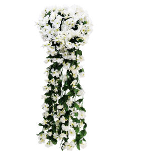 Artificial Violet Hanging Flowers Wall Decor 85cm Silk Flower Vines for Home Garden Wedding Decoration Plants Flower Rattan
