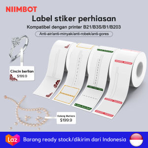 Kertas Label Harga Perhiasan Berkualitas Tinggi untuk Mesin Label NIIMBOT B1/B21/B3S - Kertas Label Barcode Ukuran Kecil Ramah Lingkungan Cetak Cepat