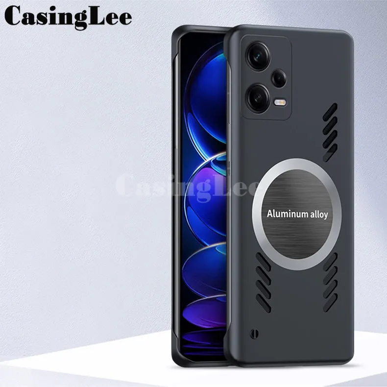 For Xiaomi POCO F6 Pro Matte AG Glass Shockproof Case Frosted Plating Cover  For Mi POCO F5 F6 Pro With Integrated Full lens Film