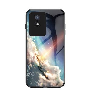 เคสโทรศัพท์สำหรับ Vivo Y02 A S T Y02t VivoY02s VivoY02A Y02s Y02A 4G 2022บางเฉียบเคสโทรศัพท์กระจกเทมเปอร์แฟชั่นกรอบซิลิโคนไล่ระดับสีฝาครอบด้านหลังกันกระแทก