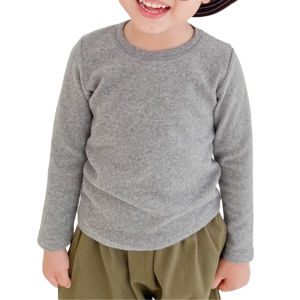 Rolanko Kids Long Sleeved T-shirts Cotton Tee Crew Neck Tops Breathable Absorb Sweat Boy Girl Athletic Dance Shirt Costume 3-15 Years