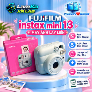 Máy ảnh chụp lấy liền Fujifilm Instax Mini 13 - Hẹn giờ chụp & Tự động chỉnh sáng - Hàng Nhập Khẩu - New Seal