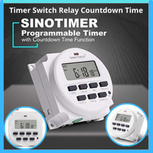 COD SINOTIMER Programmable Timer Switch Relay Countdown Time 220V AC TM618N 2 / alat pemutus arus listrik pln lampu otomatis