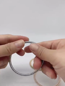 Beaded Gold-covered Spring Bracelet-a Set Simple and Inspiring Bohemian Style Simple Bracelets 10 Pieces for Women