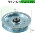 753-08171 Idler Pulley Kit Replaces 756-04129 Idler Pulley, 756-04129B, 753-08068, 753-08068A, 756-04129C, 75604129 B, 956-04129, 956-04129B, 956-04129C, Oregon 34-204, 78-065, 280-646.. 