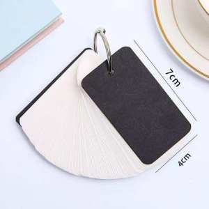 BECORATE 100 Pages Creative Notes Iron Ring Small Portable Book Blank Study Sheets/DIY Kraft Notepad/Paper Notebook/Card Notebook Portable of Page Stationery