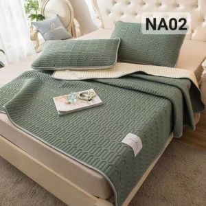 Chiếu Điều Hòa Cao Su Non Màu Xanh Lá Đậm - Chiếu Ngủ Văn Phòng 1M6 1M8 2M2