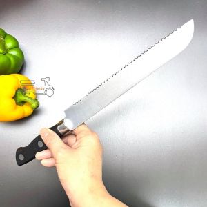 DAO RĂNG CƯA cắt BÁNH MÌ GATO - Inox không rỉ cán nhựa chắc chắn 32 cm - Dụng cụ làm bánh chuyên dụng