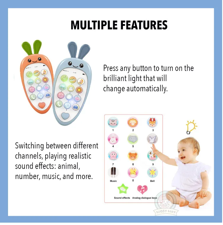 thumbnail image 2 of Play Music Learning Phone Toy For Baby, Kids, Children - Unisex, Educational (Ages 18m+) 2 of 3