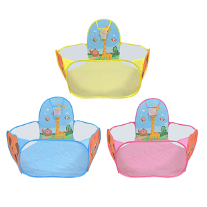 Folding Childrens Ball Pit Tent with Basketball Hoop Portable Playpen for Toddlers Imaginative Play Balls Not Included