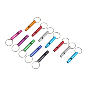 12Pcs Light Weight Signal Whistles With Keyring Portable Training Whistles Outdoor Emergencies Whistles Pocket Tool