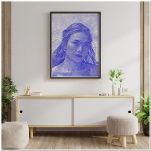 Tranh Treo tường 🎨 Freeship 🎨 Tranh vẽ số hóa bằng bút bi chân dung ca sĩ Mỹ Tâm