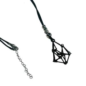 Unique Mesh Holder Pendant Necklace For Natural Gemstones And Healing Crystals Adjustable Chain Neckchain