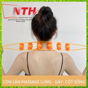 Dây Lăn Massage Vai Cột Sống Lưng / Cổ / Lưng Để Phục Hồi Sức Khỏe 3 Con Lăn Cầm Tay