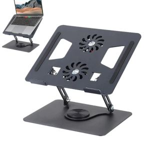 Laptop Stand | 360 Degrees Rotation With Fan Large Diameter Magnetic Turbofan Rapid Cooling