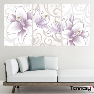 HIASAN DINDING SET BLUE FLOWER WALL DECOR PAJANGAN POSTER DEKORASI RUMAH
