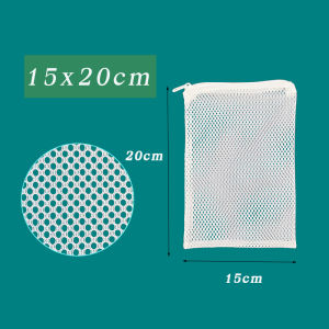 ถุงตาข่าย ถุงผ้าตาข่ายใส่วัสดุกรองมีเดียแบบมีซิป สำหรับใส่วัสดุกรอง มีเดีย หินภูเขาไฟ หินพัมมิส เศษปะการัง คุณภาพดี