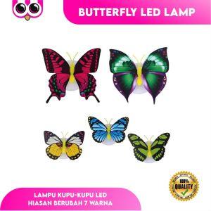 BUTTERFLY LED LAMP / LAMPU TIDUR KUPU BERUBAH WARNA