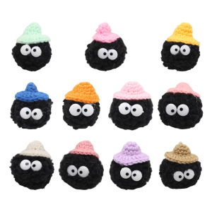 Playful Shoe Ornament Cartoon Hat Accessory Imitation Wool Texture Phone Case Decors for Shoes and Phone Case Decorating