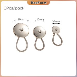 BF. 3Pcs/pack Adjustable Metal Jeans Button Spring Elastic Waist Extender for Pants/Skirt