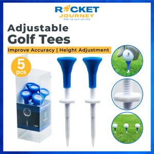 Golf Tees Plastic 5pcs/box Count Strong Stability Height Can Be Adjusted Freely Professional Tees For Golf Beginner