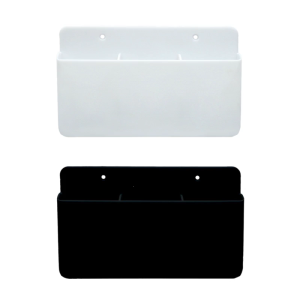 Easy Install Remote Control Holder with Adjustable Divider Cable Management Box Plastic Storage Rack for Office Desk