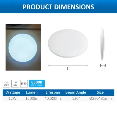 MEGAMAN KATIA 12W 24W 36W 6500K Daylight ULTRA SLIM CEILING LAMP IP40 BUG-PROOF BRIGHT & COMFORTABLE