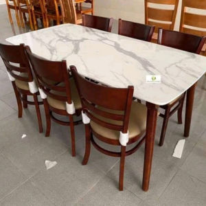 Bàn ăn 6_8 ghế gỗ cau su tự nhiên  bàn ăn cơm hoàng hậu 8 ghế sang trọng