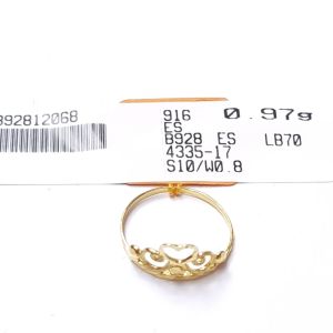 JIN JING CINCIN LOVE CROWN SIZE 9-19 EMAS 916 TULEN (PADU) 0.97G-1.22G