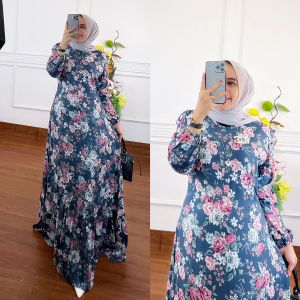 Syifa gamis terbaru pesta mewah elegan modern kekinian dress wanita baju muslim terlaris busui