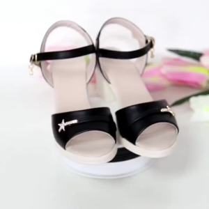 Korean Sandals With Heels White 1 2 Inch Sandals For Women Heels Sandals 2 Inch Heels Pointed Black Close Close Sandals For Women With Heels Sale Cheap Price 2 Inches㏇X0415