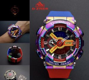 ORIGINAL JAM TANGAN PRIA DZINER 8295 CHRONO DUALTIME BERGARANSI WATERPROOF AMAN WAKTU BERENANG COD