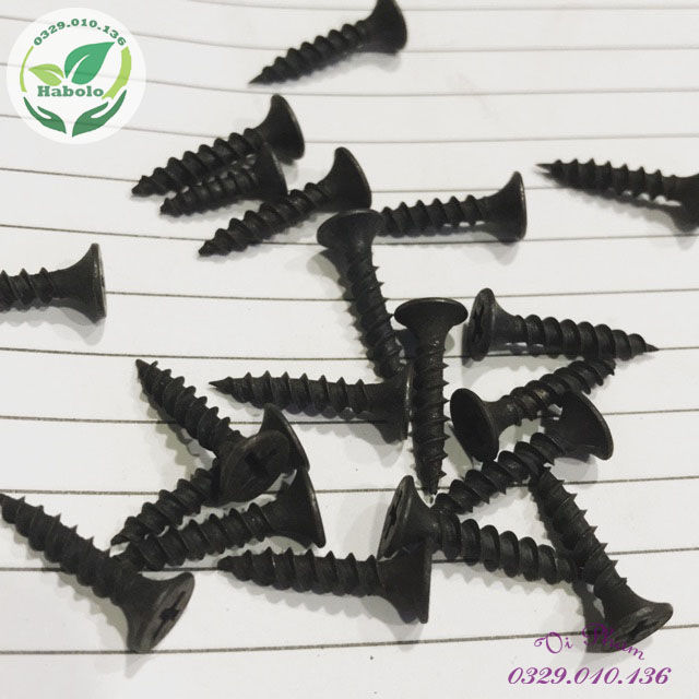 [Bịch 100g] Đinh vít đen dài 1.5cm bắn(bắt) thạch cao, đinh vít gỗ ...