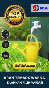 Kran Jempol Keran Air Taman Tembok Warna Warni Model Engkol Plastik PVC 2 Fungsi Merk IZM