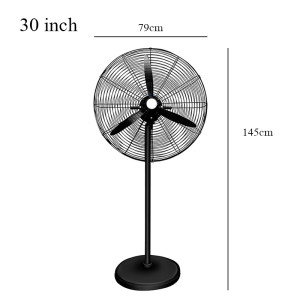 20/30 inch Industrial Electric Fan Heavy Duty Big Floor Fan Wall Fan Stand Fan Wall Mounted Industrial Fan 3 Speed Aluminum Blades Strong Wind Factory Workshop Site Warehouse Powerful Mech Aluminum Blades Fan